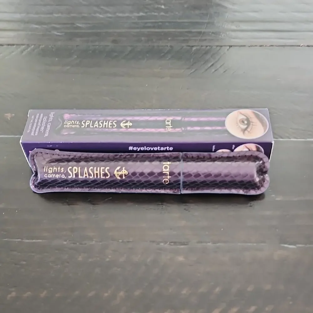 TARTE Lights, Camera, Splashes Waterproof Mascara Eyes Makeup Full Size Black